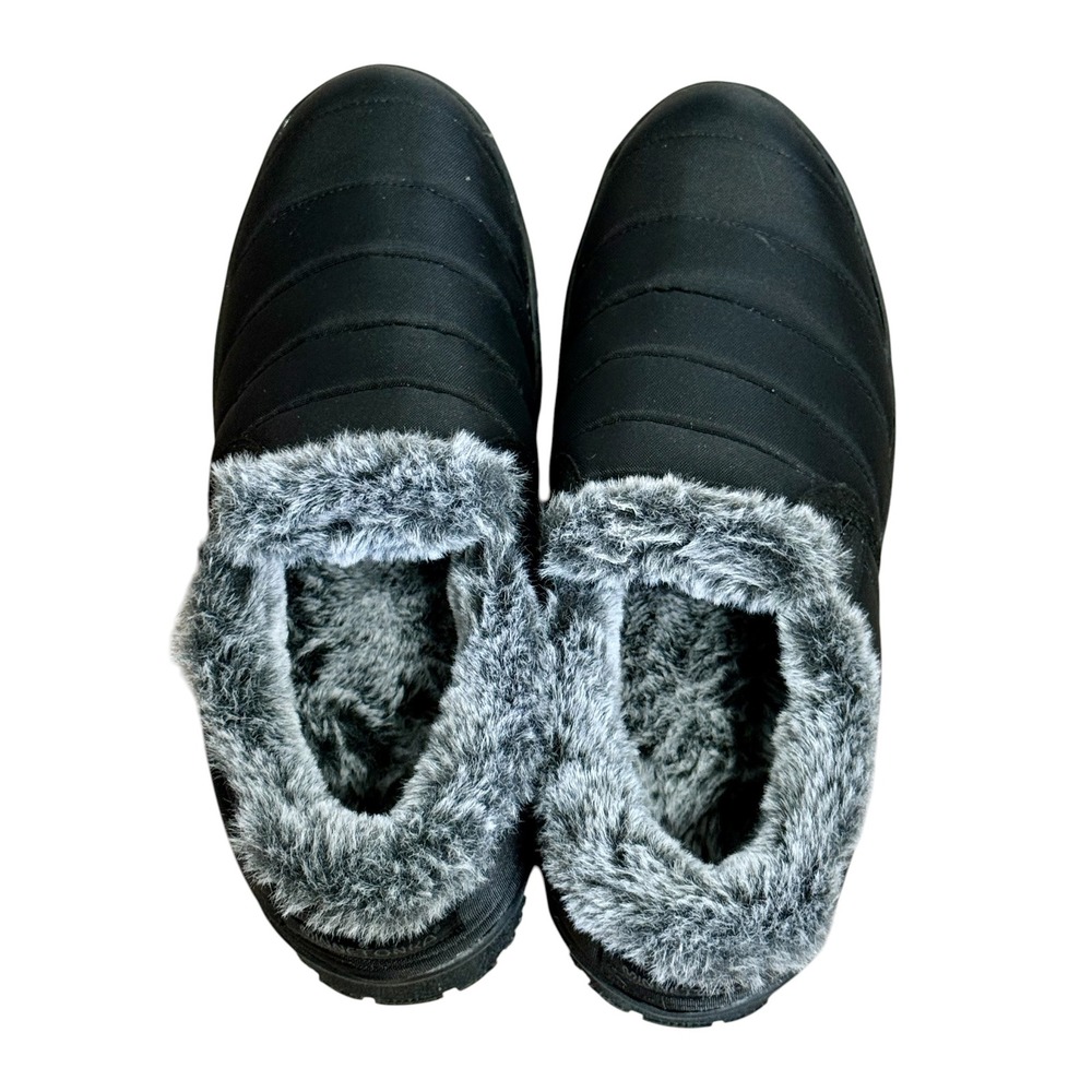 Minnetonka Black Quilted Timpson Twin Gore Faux Fur Lined Womens Size 10‎ Boots